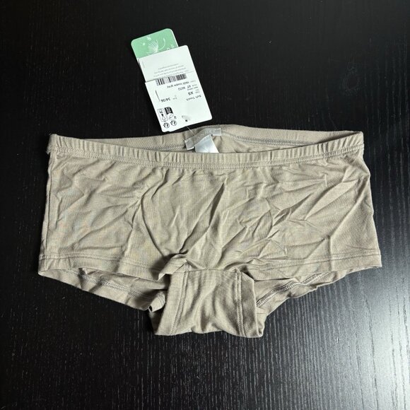 NWT HANRO Womens XS Soft Touch Hipster Boyleg Panties in Taupe Gray - Picture 1 of 6